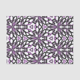 Elke gelegenheid paarse en grijze geometrische ont tissuepapier