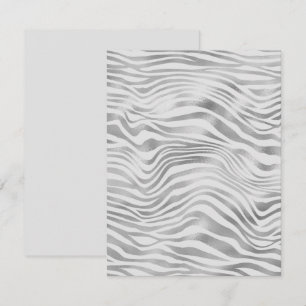 Elke gelegenheid Silver Zebra Stripes Blank Kaart