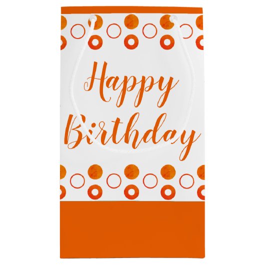 Elke Gelegenheid Sinaasappel en Wit Klein Cadeauzakje (Achterkant)