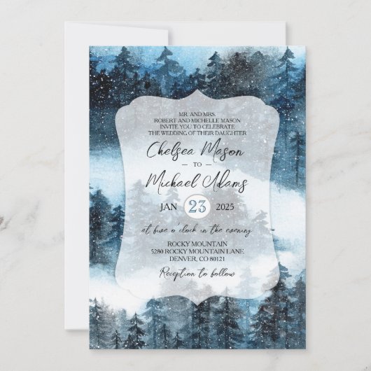 ELKE GELEGENHEID - Winter Forest Uitnodiging (Voorkant)