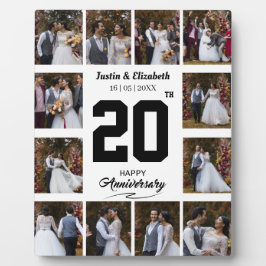 Elke gelukkige trouwdag 12 foto collage fotoplaat