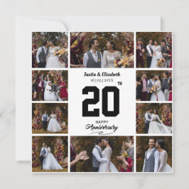 Elke gelukkige verjaardag 10 foto collage feestdagenkaart