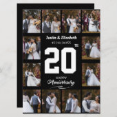 Elke gelukkige verjaardag 12 foto collage aankondiging (Voorkant / Achterkant)