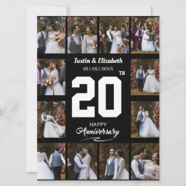 Elke gelukkige verjaardag 12 foto collage aankondiging