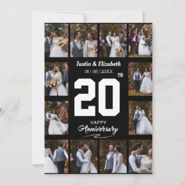 Elke gelukkige verjaardag 12 foto collage feestdagenkaart