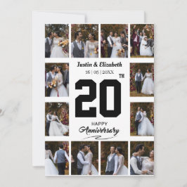 Elke gelukkige verjaardag 12 foto collage feestdagenkaart