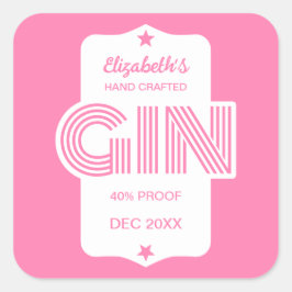 Elke gepersonaliseerde kleurendruk vierkante sticker