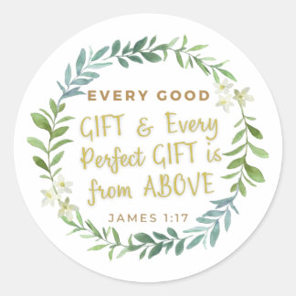 'Elke goede cadeautjes en elke perfecte cadeau... Ronde Sticker