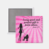 Elke Goede en Perfecte Gift James 1:17 Christelijk Magneet (Voorkant / Achterkant)