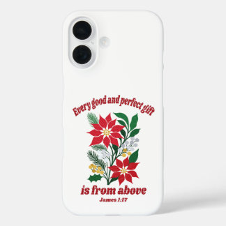 Elke Goede en Perfecte Gift – James 1:17 Kerstmis iPhone 16 Hoesje