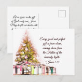 Elke Goede en perfecte Gift James 1:17, Kerstmis Feestdagenkaart (Voorkant / Achterkant)
