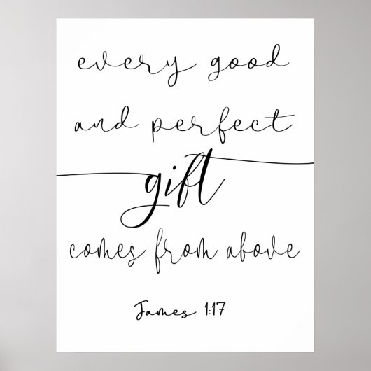 Elke Goede en perfecte Gift James 1:17 Poster (Voorkant)