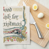 Elke Goede Wens voor Kerstmis Theedoek (Quarter Fold)