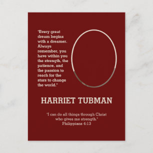Elke grote droom BHM HARRIET TUBMAN-citaat Briefkaart