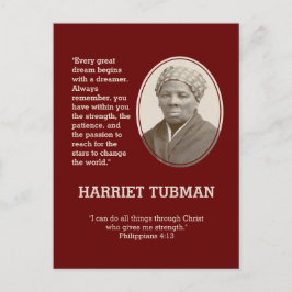 Elke grote droom BHM HARRIET TUBMAN-citaat Briefkaart