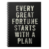 Elke grote fortuin Motivatie quote Notitieboek (Voorkant)