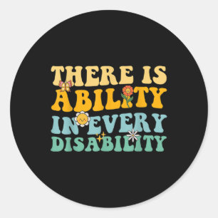 Elke handicap heeft speciale behoeften ronde sticker