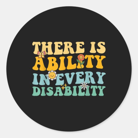 Elke handicap heeft speciale behoeften ronde sticker (Voorkant)