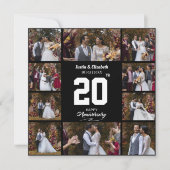 Elke Happy Jubileum 10 Fotocollage Feestdagenkaart (Voorkant)