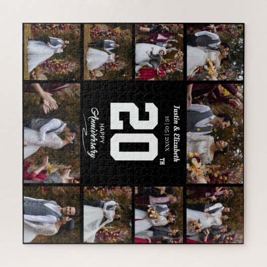 Elke Happy Jubileum 10 Fotocollage Legpuzzel (Horizontaal)