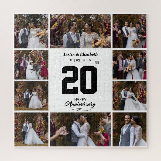 Elke Happy Jubileum 10 Fotocollage Legpuzzel (Verticaal)