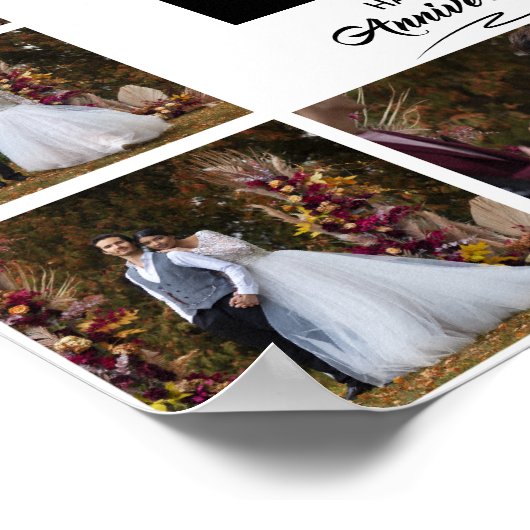 Elke Happy Jubileum 10 Fotocollage Poster (Hoek)