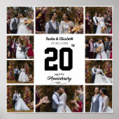 Elke Happy Jubileum 10 Fotocollage Poster (Voorkant)