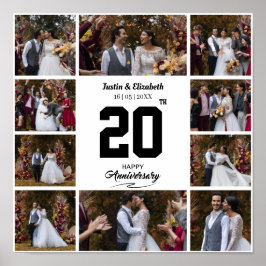 Elke Happy Jubileum 10 Fotocollage Poster