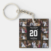 Elke Happy Jubileum 10 Fotocollage Sleutelhanger (Voorkant)