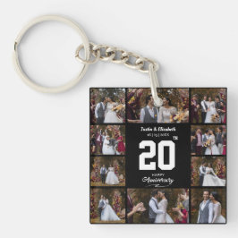 Elke Happy Jubileum 10 Fotocollage Sleutelhanger