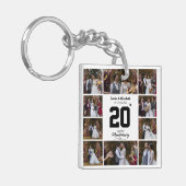 Elke Happy Jubileum 10 Fotocollage Sleutelhanger (Voorkant Links)