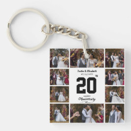 Elke Happy Jubileum 10 Fotocollage Sleutelhanger