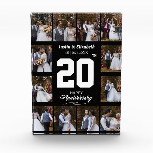 Elke Happy Jubileum 12 Fotocollage Fotoblokken (Voorkant)