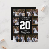 Elke Happy Jubileum 12 Fotocollage Kaart (Voorkant / Achterkant in situ)