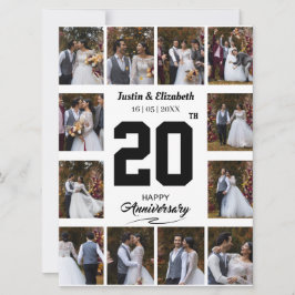 Elke Happy Jubileum 12 Fotocollage Kaart