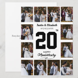 Elke Happy Jubileum 12 Fotocollage Kaart