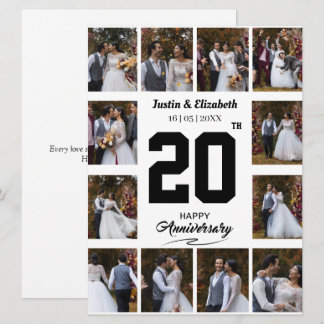 Elke Happy Jubileum 12 Fotocollage Kaart