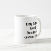 "Elke hindernis wijkt voor een vastberaden wil." - Koffiemok (Voorkant rechts)