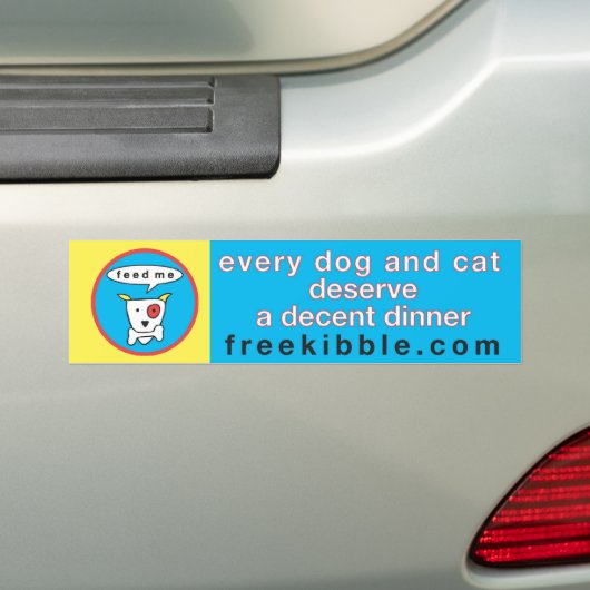"elke hond en kat" bumpersticker (Op auto)