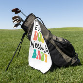 Elke hond heeft een Baby nodig Golfhanddoek (Groen)