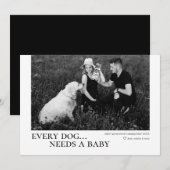 Elke hond heeft een Baby-zwangerschapsuitkondiging Feestdagenkaart (Voorkant / Achterkant)