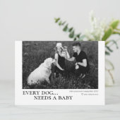 Elke hond heeft een Baby-zwangerschapsuitkondiging Feestdagenkaart (Staand voorkant)