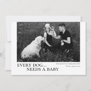 Elke hond heeft een Baby-zwangerschapsuitkondiging Feestdagenkaart