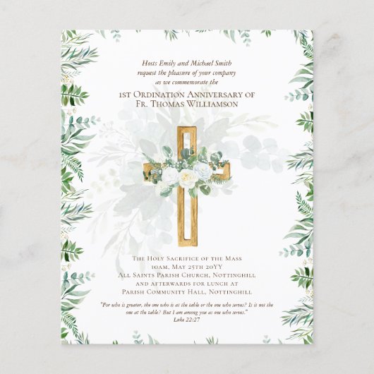 ELKE Huwelijksjubileum Uitnodiging Rustiek Hout (Voorkant)