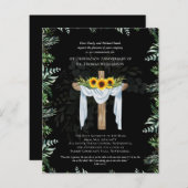 ELKE Huwelijksjubileum Uitnodiging Zonnebloemen (Voorkant / Achterkant)