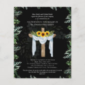 ELKE Huwelijksjubileum Uitnodiging Zonnebloemen (Voorkant)