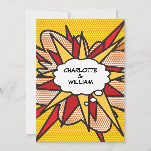 Elke huwelijksverjaardag Leuk Retro stripboek Kaart (Achterkant)