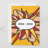 Elke huwelijksverjaardag Leuk Retro stripboek Kaart (Achterkant)