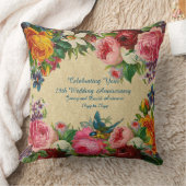 ELKE Huwelijksverjaardag Vintage Bloemige NAAMEN T Kussen (Deken)