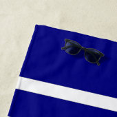 Elke Initiaal Letter, White chain Cirkel op blauw Strandlaken (In situ)